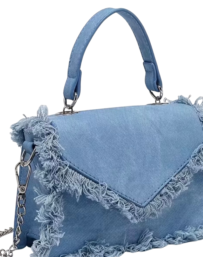 Vintage Blue Jean Crossbody